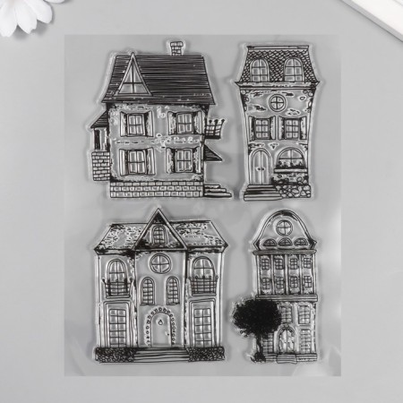 Stamp for creativity Silicon "Houses" 15x18cm