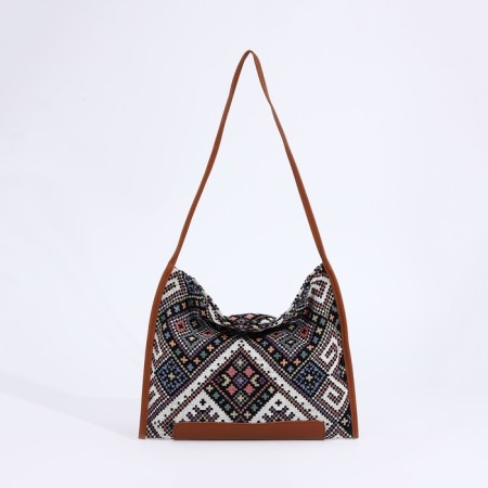 Shopper bag on magnet, brown color