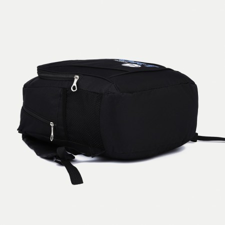 Male backpack on a zipper, 3 outer pockets, black color-2