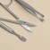 Manicure set "Raspberry", 9 items, in a case, coral color