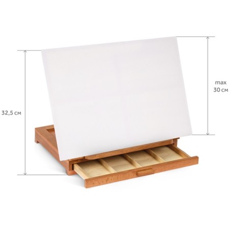 A sketch-organizer for pastel Gamma "Studio" 32.5*26*6 (27.5) cm, Russian beech 181020212-6