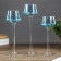 Glass candlestick set 3 pcs "Indigo" height 26cm, 23 cm, 20 cm blue