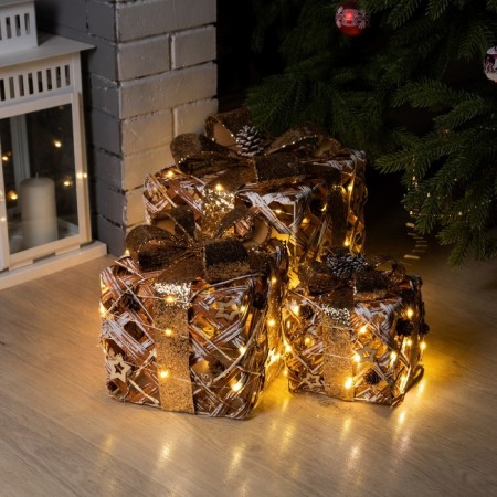 LED figure “Forest Gifts” 15, 20, 25 cm, textiles, metal, AAX2 batteries (not complete), glow warm white-2