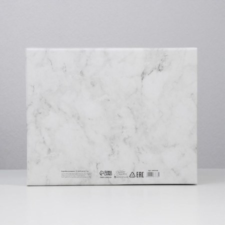 Gift folding box, packaging, “marble”, 31.2 x 25.6 x 16.1 cm-4