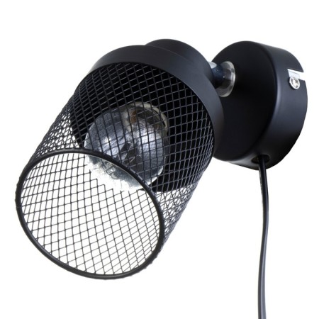 Scoop with a switch on the wire "Camellia" E14 40W black 17x11x17cm-1
