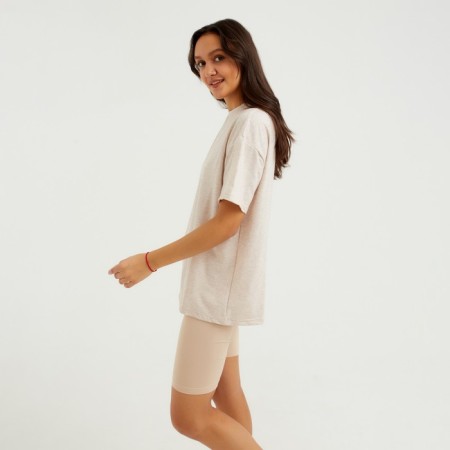 Women's T-shirt Minaku Oversize Fit: color beige melange, river 54-2