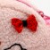 Soft bag "Bear" with a bow, the color is pale pink