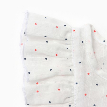 Blouse for Minaku girl, white color, height 98 cm-7