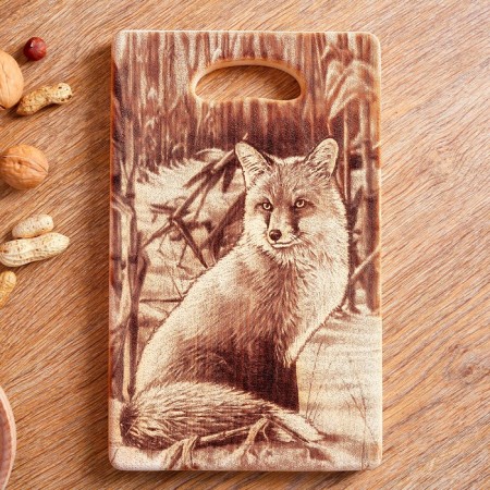 Board from the massif “Fox”, rectangular, 18 × 28 cm-3