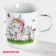Mug ceramic share "unicorn", 230 ml, white color