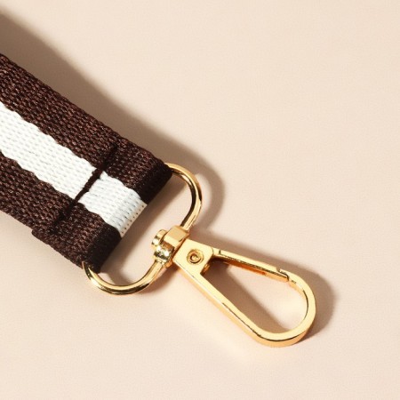 Handle-toil for bags, slings, 20 × 2.5 cm, brown/white color-2