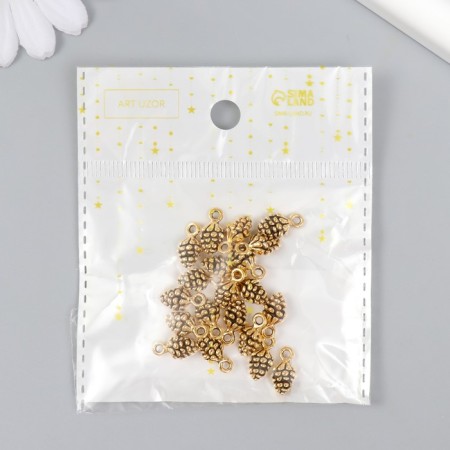 Decor Metal for creativity "Golden Bump" 1x0.6cm, set 20 pcs-3