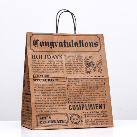 Crafts "Gazeta" Brown 32 x 19.5 x 37 cm