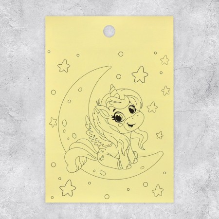 Paper stickers “Magic Unicorns”, with coloring on the back, 11 × 15.5 cm-2