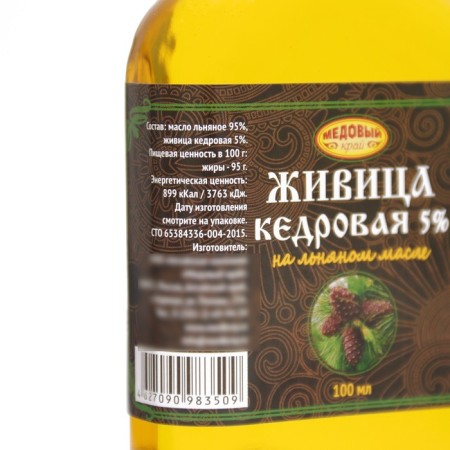 Kedrovka Zhivitsa in linseed oil 5%, 100 ml-2