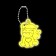 The reflective element "unicorn", bilateral, 5.5 × 4.6 cm, yellow color