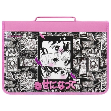 Brauberg A4 Lightning folder with a pen, an organizer, 1 department, "Anime Movie", 272216