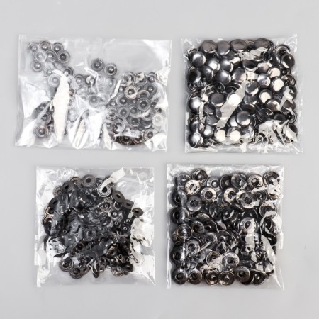 Installation button, alpha (S-shaped), iron, d = 10 mm, black nickel color-4