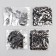 Installation button, alpha (S-shaped), iron, d = 10 mm, black nickel color
