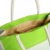 Bag beach without fasteners, milk/light green color