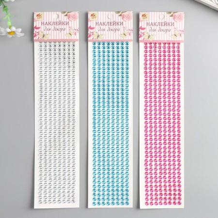Stick plastic rhinestones "Rain" 32x7.5 cm mix-1