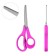 Children's scissors for left -handed 14 cm, Erichkrause Joy Ergo, with rounded ends of blades and ruler, mix