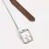 Women's belt, width 2.5 cm, screw, buckle metal, white color