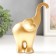 Souvenir Polystone "Golden Elephant" 5.5x10x13.3 cm