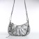 Bag Women's Cross Bodi, on a zipper, silver color