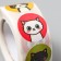 Stick Paper "Drawn Cats" d = 2.5 cm 500 pcs in a roll 3x6.5x6.5 cm