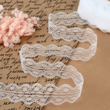 Capricon lace, 35 mm × 10 ± 1 m, white color