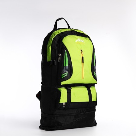 A backpack on a zipper with an increase, 65l, 4 external pockets, green color-3