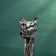 Paper towel holder "Dog with bird" 17x17x26cm