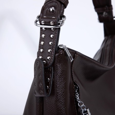 Love bag with lightning, brown color-3