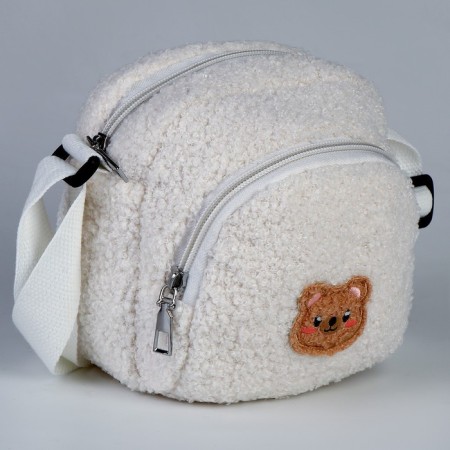 Plush "Bear" bag, white color-2