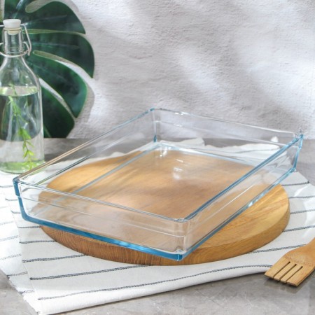 Form for baking and baking of heat -resistant glass, 36.7 × 25.7 × 6 cm