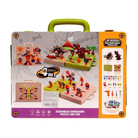 Dinomir spiral mosaic designer, with an electric screwdriver, 217 parts-10