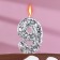 Candle in the cake "Squeezes", number "9", silver, 6.5x4