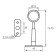 Holder R-50R to the wall, adjustable, passing, chromium color