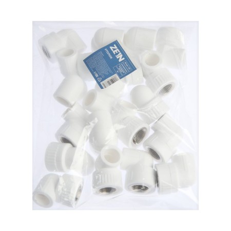 Zein corner, polypropylene, 90 °, internal thread, d = 20 mm x 1/2 "-2