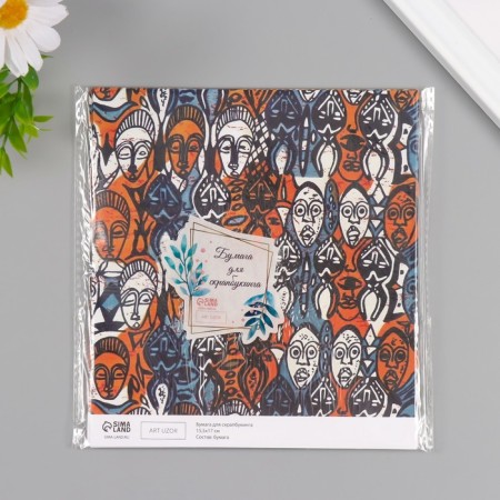 Scrapbooking paper bilateral "Africa" ​​density 180 grams set 10 pcs 15.5x17 cm-5
