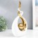 Souvenir Ceramics "Abstraction. Touch. Ball" White with gold 28x6x17 cm
