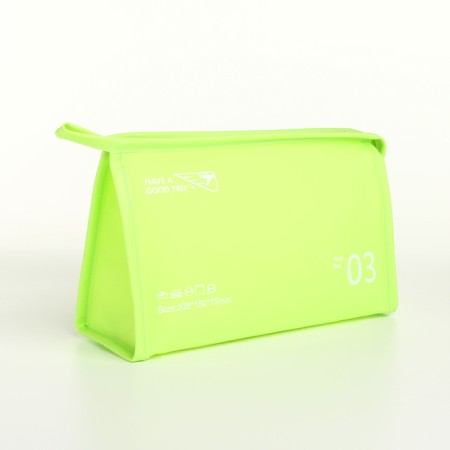 Lightning cosmetic bag, green color