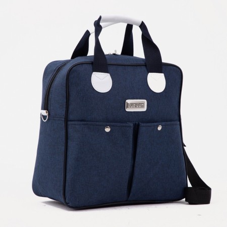 Road bag 2 in 1 on wheels 20 ", a lightning department, 4 outer pockets, blue color-5