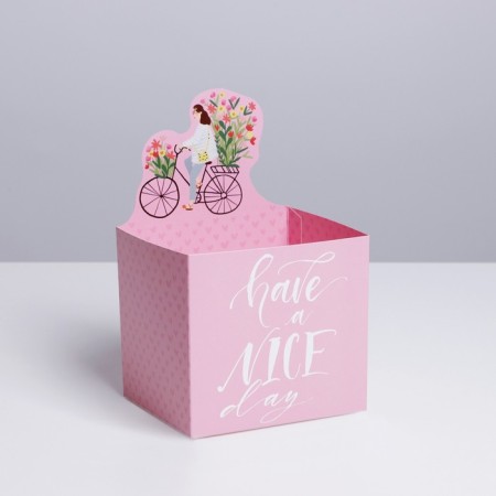Boxes for mini bouquets "Havy A Nice Day", 12 × 20 × 10 cm