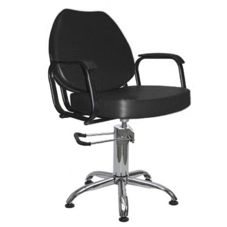 Hairdressing chair "Solo", a hydraulic lift, five -pound chrome, black color