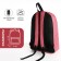 School backpack from lightning textiles, external pocket, pink-red color