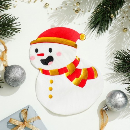 Napkins Paper Figure "Snowman", 2 layers, 20 sheets