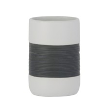 Axentia Athen glass for a bathroom command from white/gray ceramics, Ø 7.5, height 11 cm