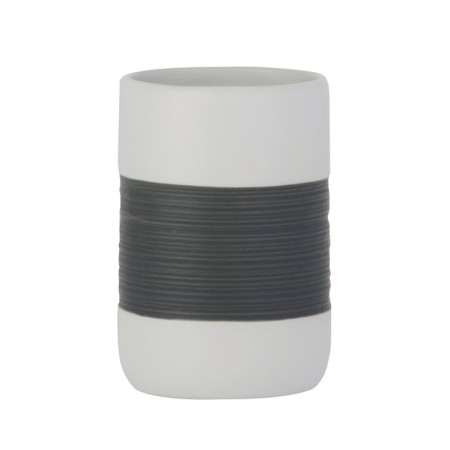 Axentia Athen glass for a bathroom command from white/gray ceramics, Ø 7.5, height 11 cm